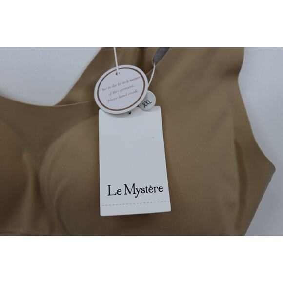 NWT Le Mystere XXL Bra Tan Smooth Shape Padded Wireless Back Closure Color Nude - Picture 2 of 5